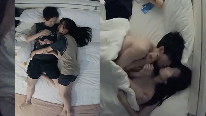 酒店摄像头偷拍大学生情侣开学炮超甜美清纯妹子.